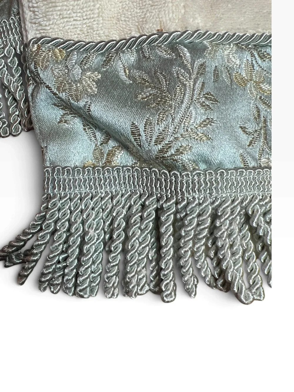 Croscill Blue Wisteria Cream & Light Blue Bath and Hand Towels Set of 2